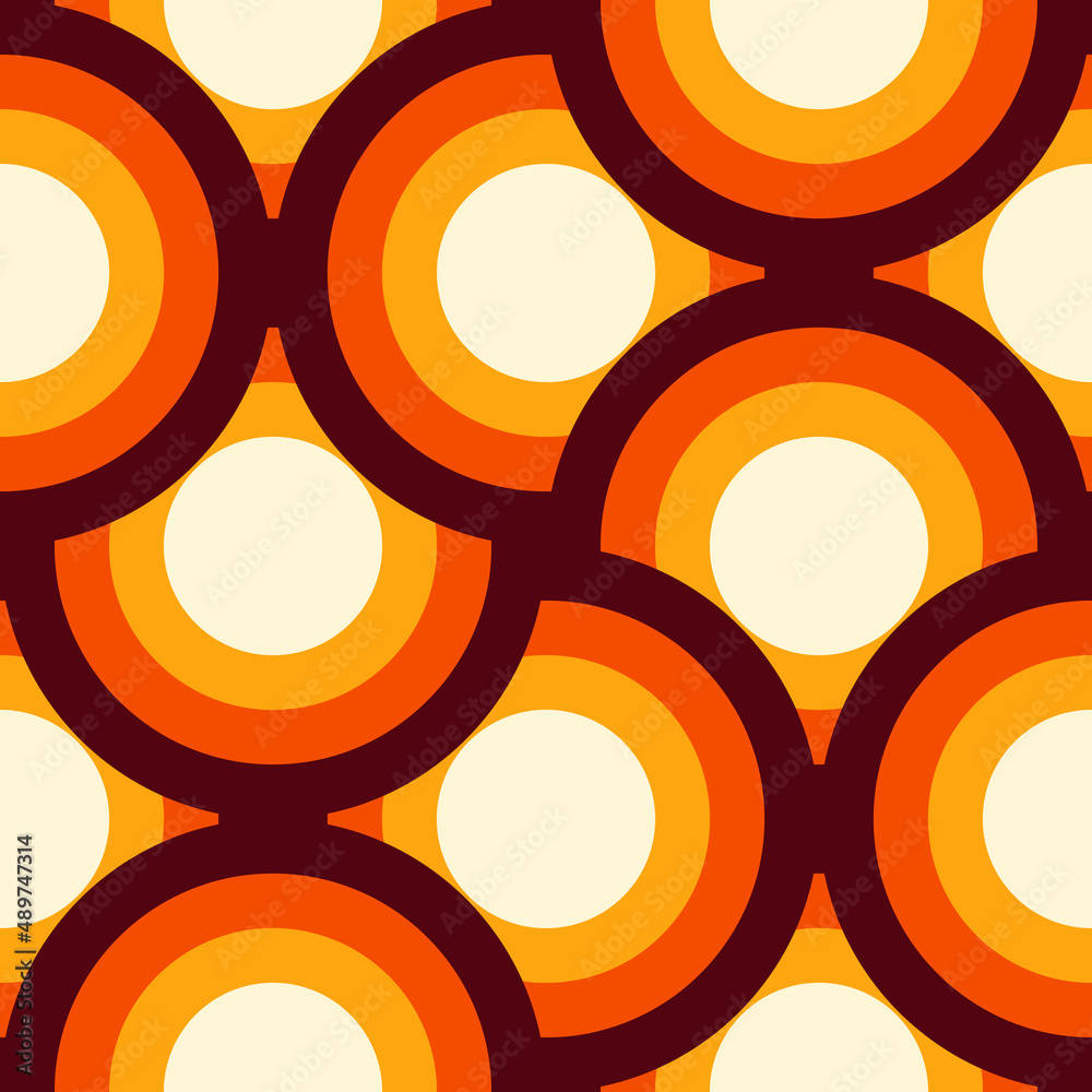 vintage 70s, orange swirls, concentric circles, SD Desktop Wallpaper