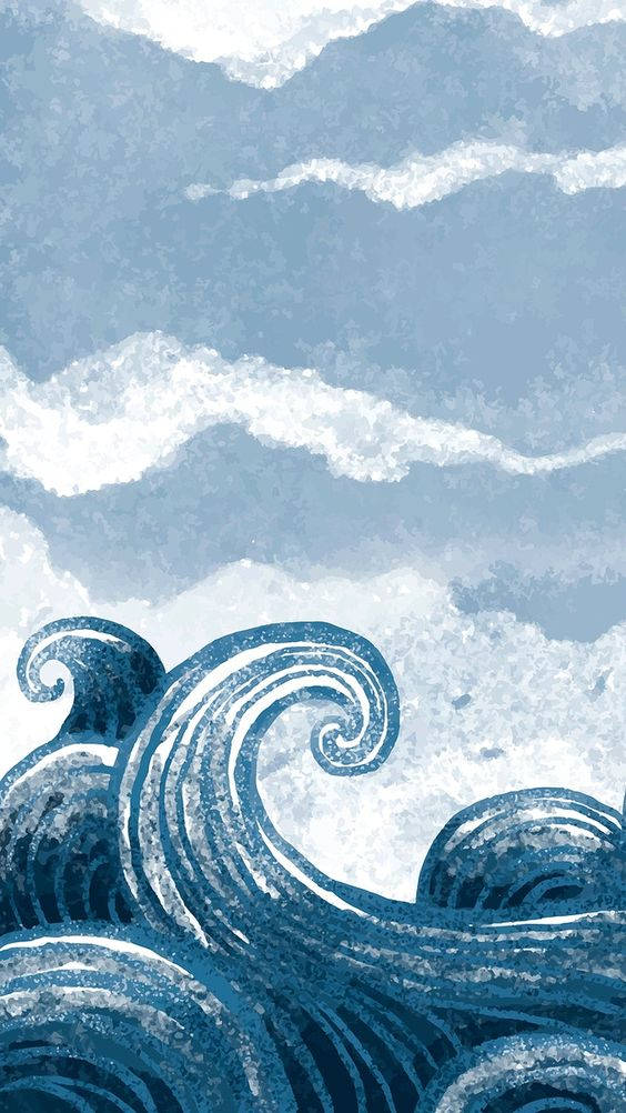 Ocean Waves, Water Aesthetic, blue ocean waves, SD Phone Wallpaper