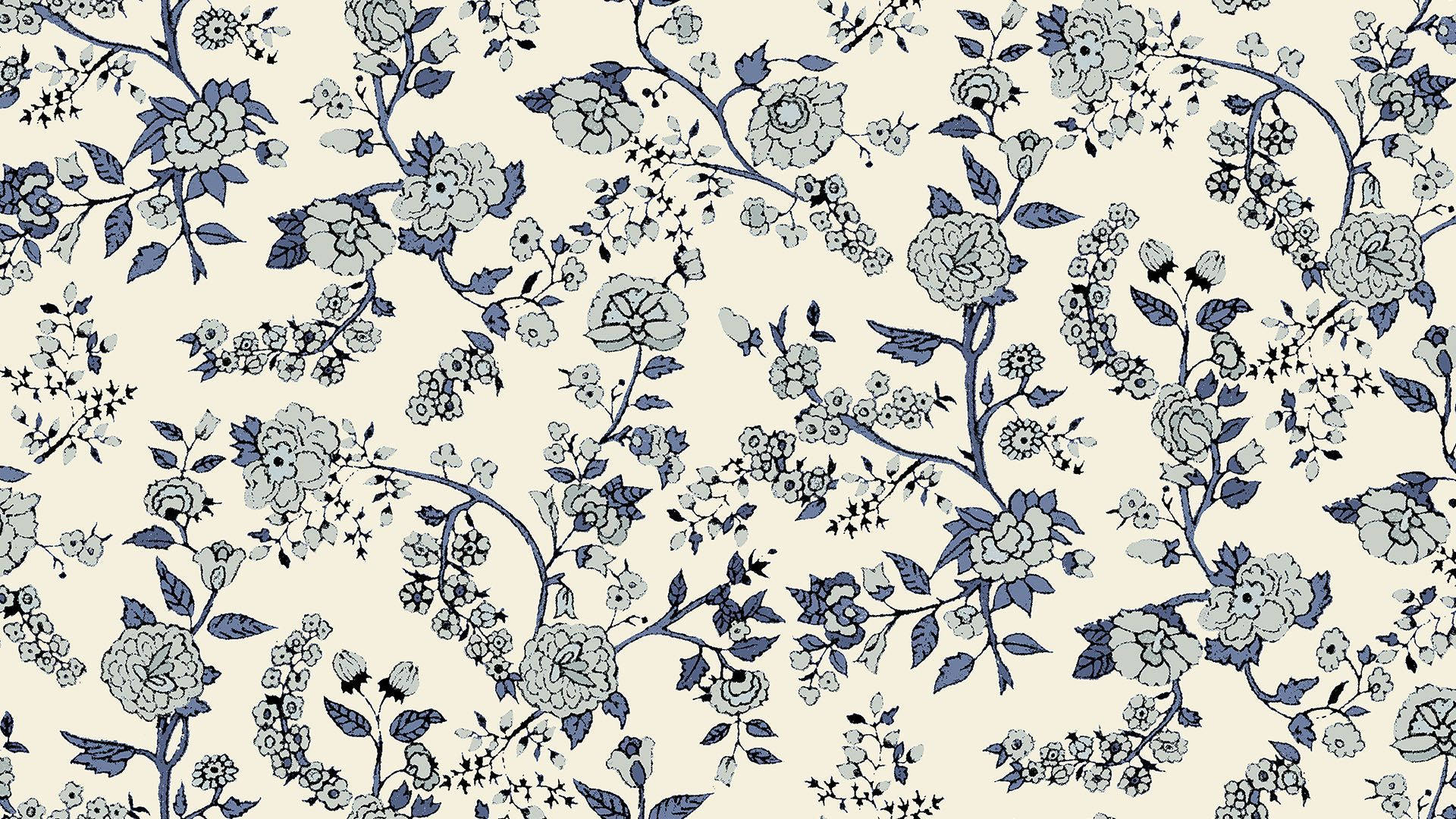 Paisley Print, white, blue, Full HD Desktop Wallpaper