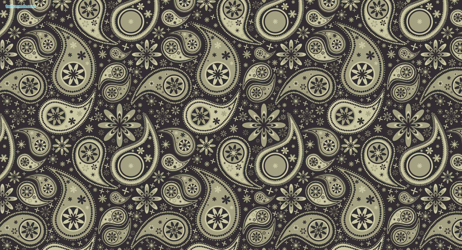 paisley, floral motifs, cream, Full HD Desktop Wallpaper