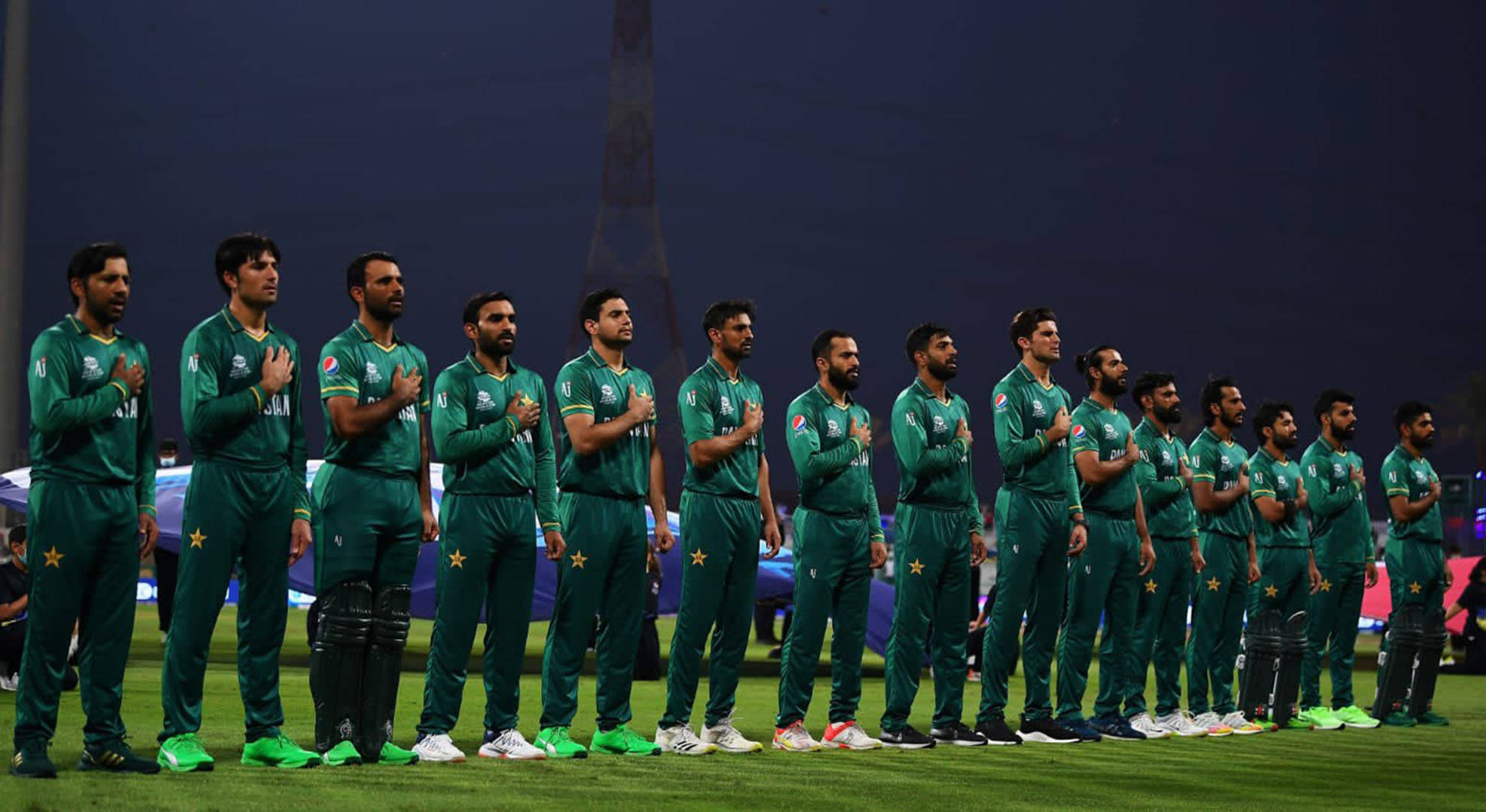 Pakistan Cricket, national anthem, green uniforms, Full HD Desktop Wallpaper
