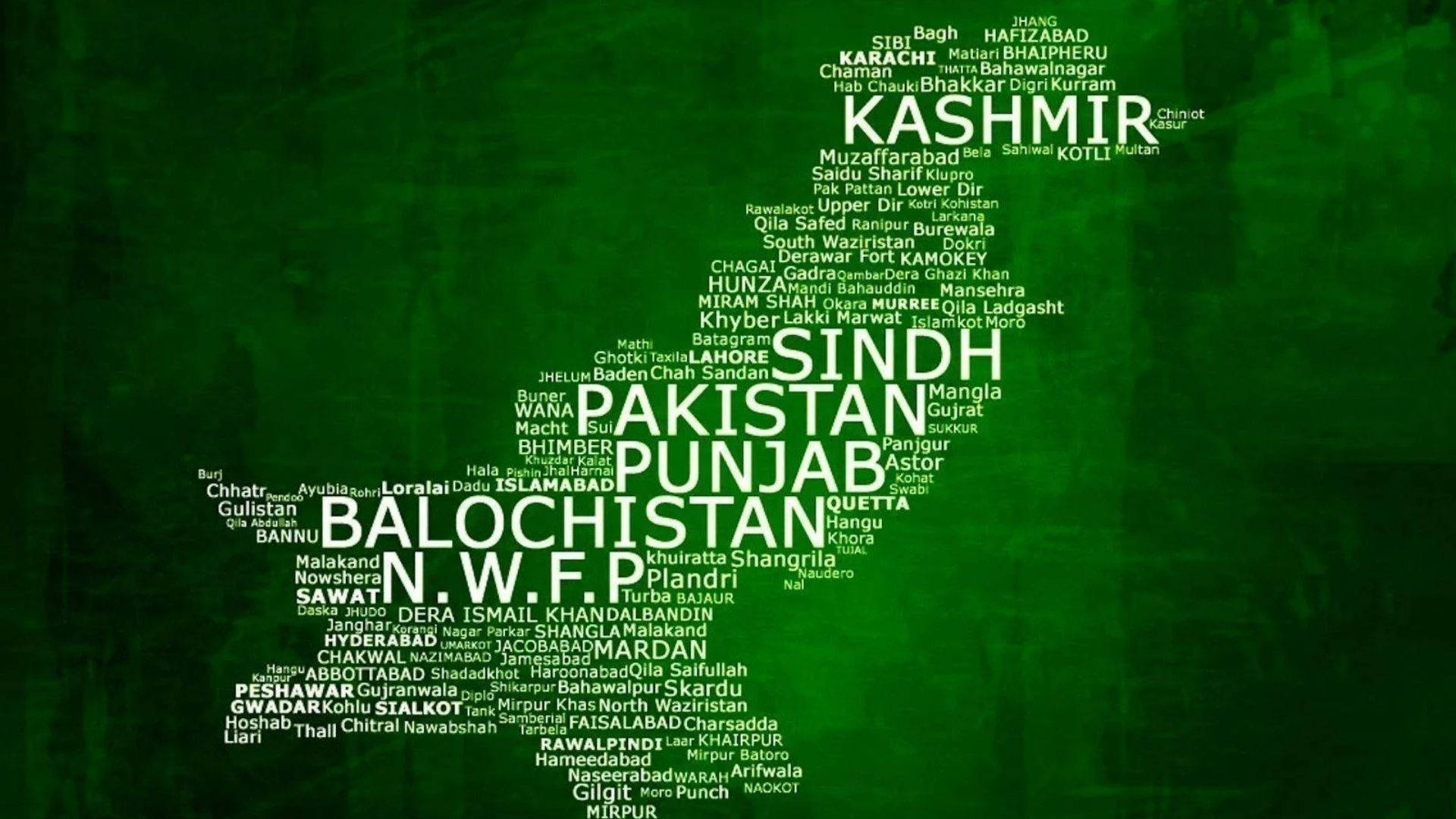 Pakistan, green textured background, word cloud, Full HD Desktop Wallpaper