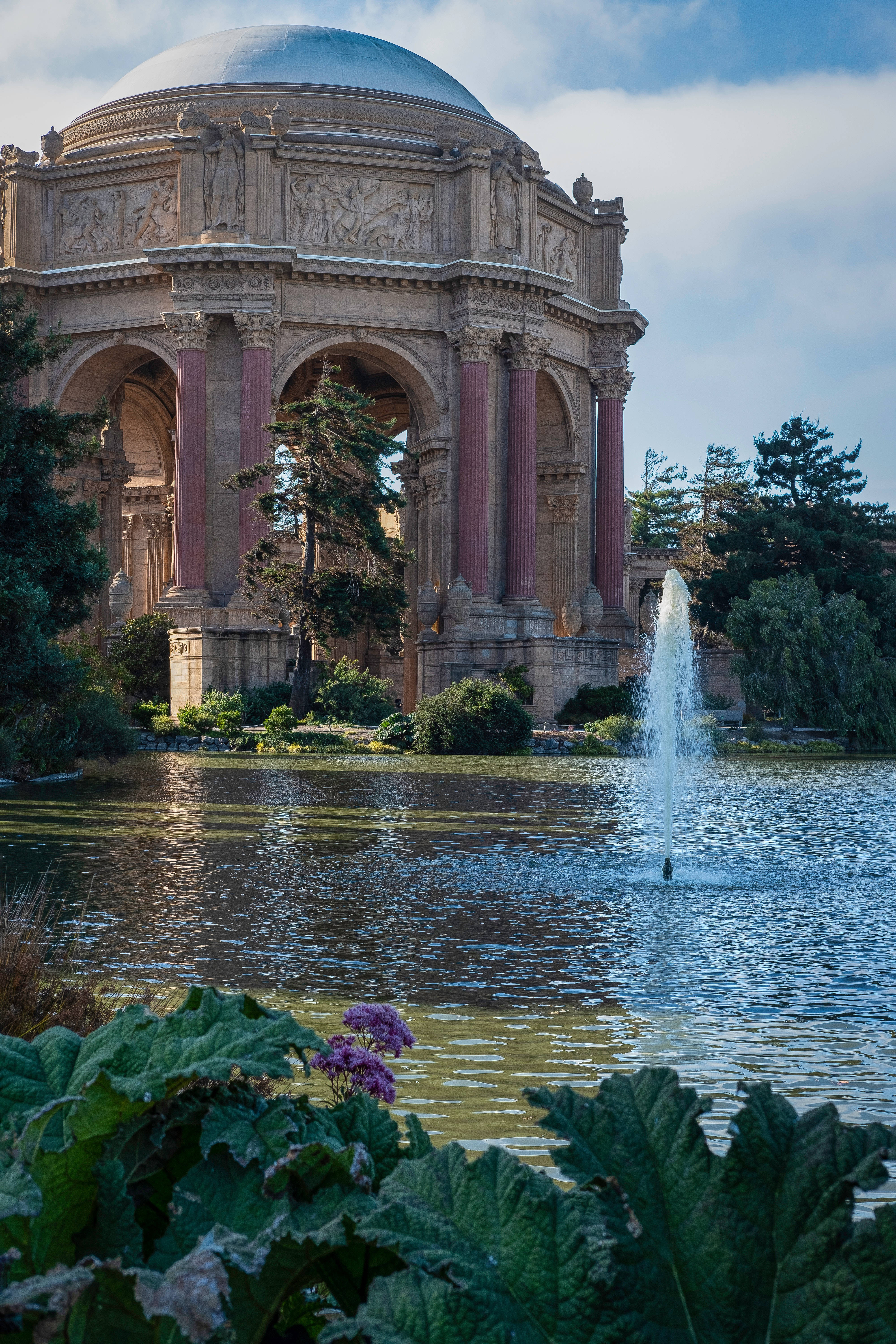 Palace Of Fine Arts, lagoon, dome, 5K Phone Wallpaper