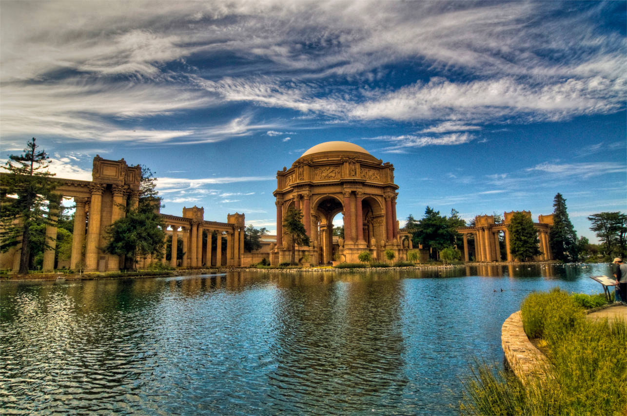 Palace of Fine Arts, domed rotunda, columns, HD Desktop Wallpaper