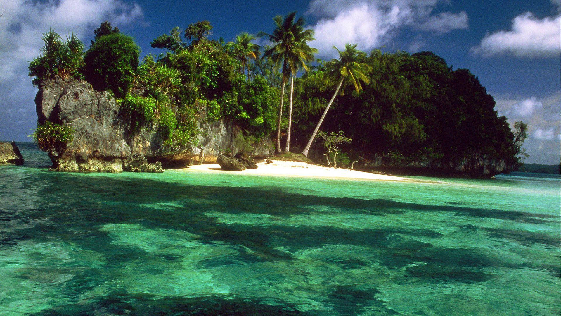 Palau, island, rock formations, Full HD Desktop Wallpaper