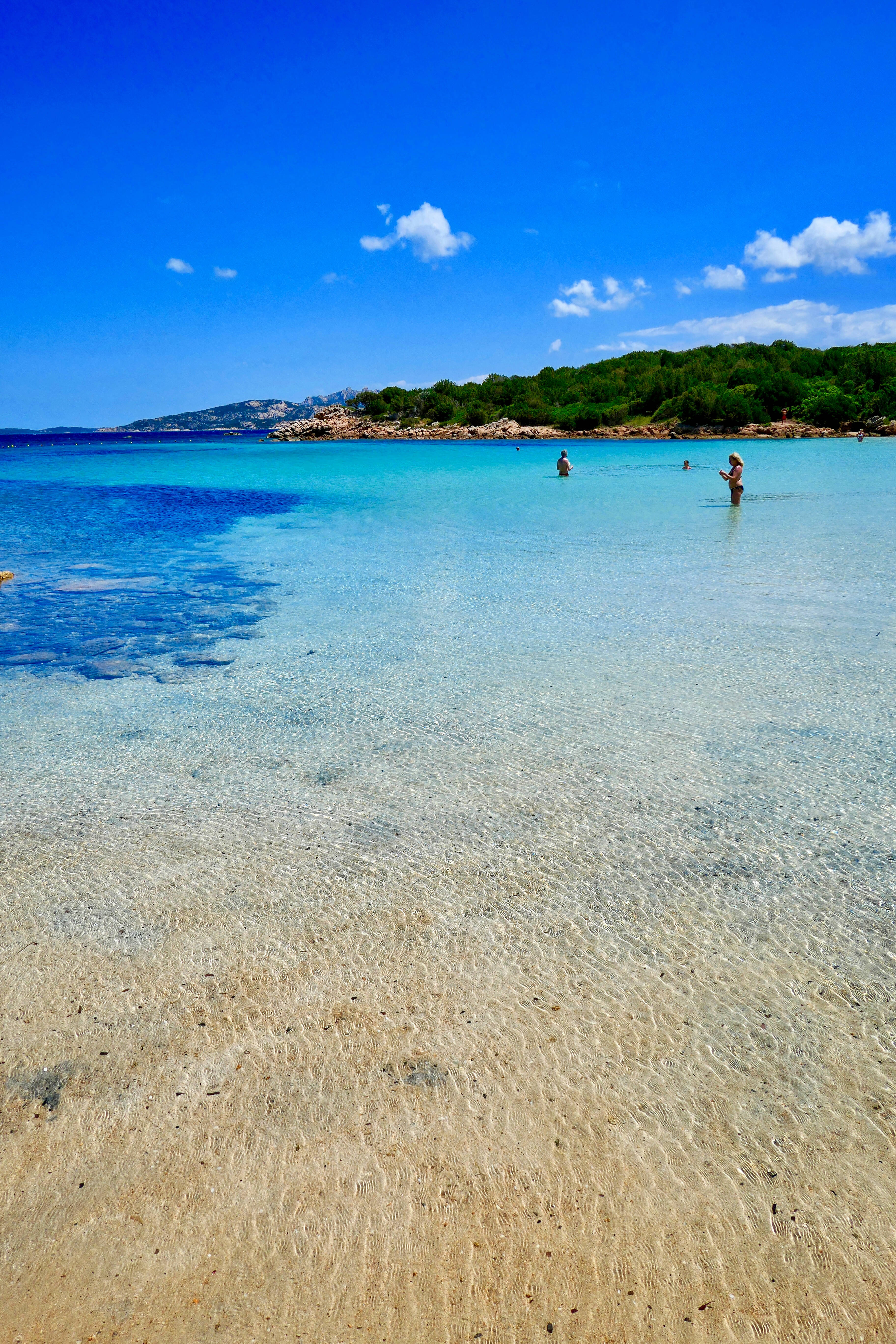 Palau, turists on beach, crystal clear turquoise water, 5K Phone Wallpaper