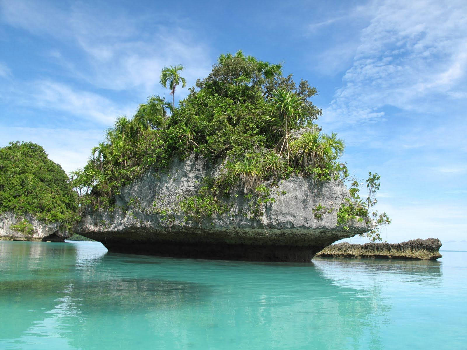 Palau, rock, narrow bottom, HD Desktop Wallpaper