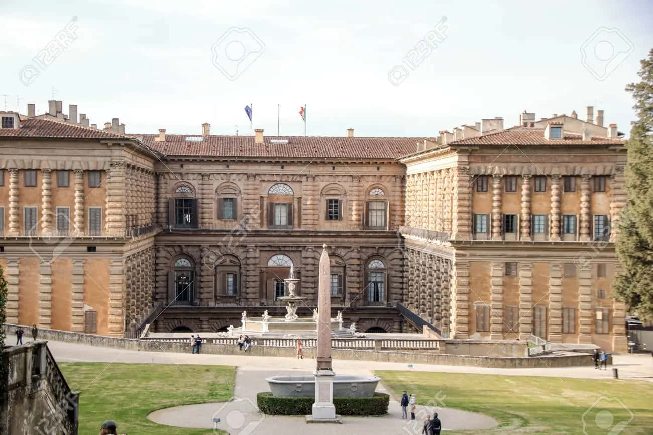 Palazzo Pitti, sunset, terracotta roof, HD Desktop Wallpaper