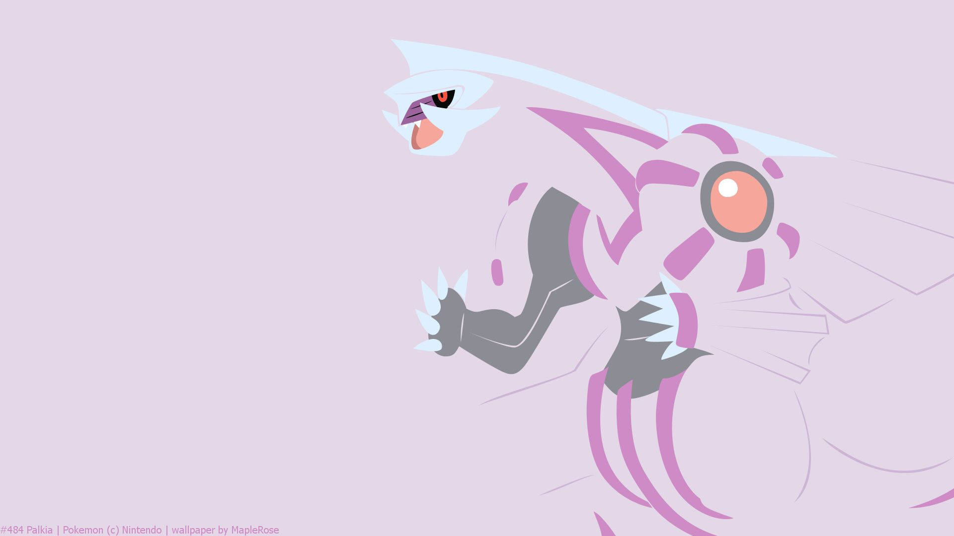 Palkia, purple, white markings, Full HD Desktop Wallpaper