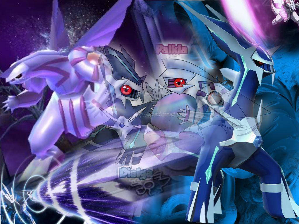 Palkia, outer space, cosmic battle, SD Desktop Wallpaper