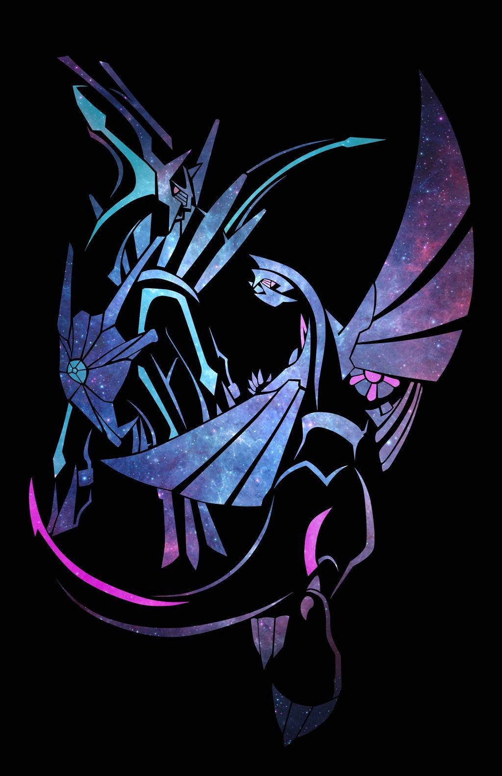 Palkia, cosmic dragon, galaxy-filled wings, HD Phone Wallpaper