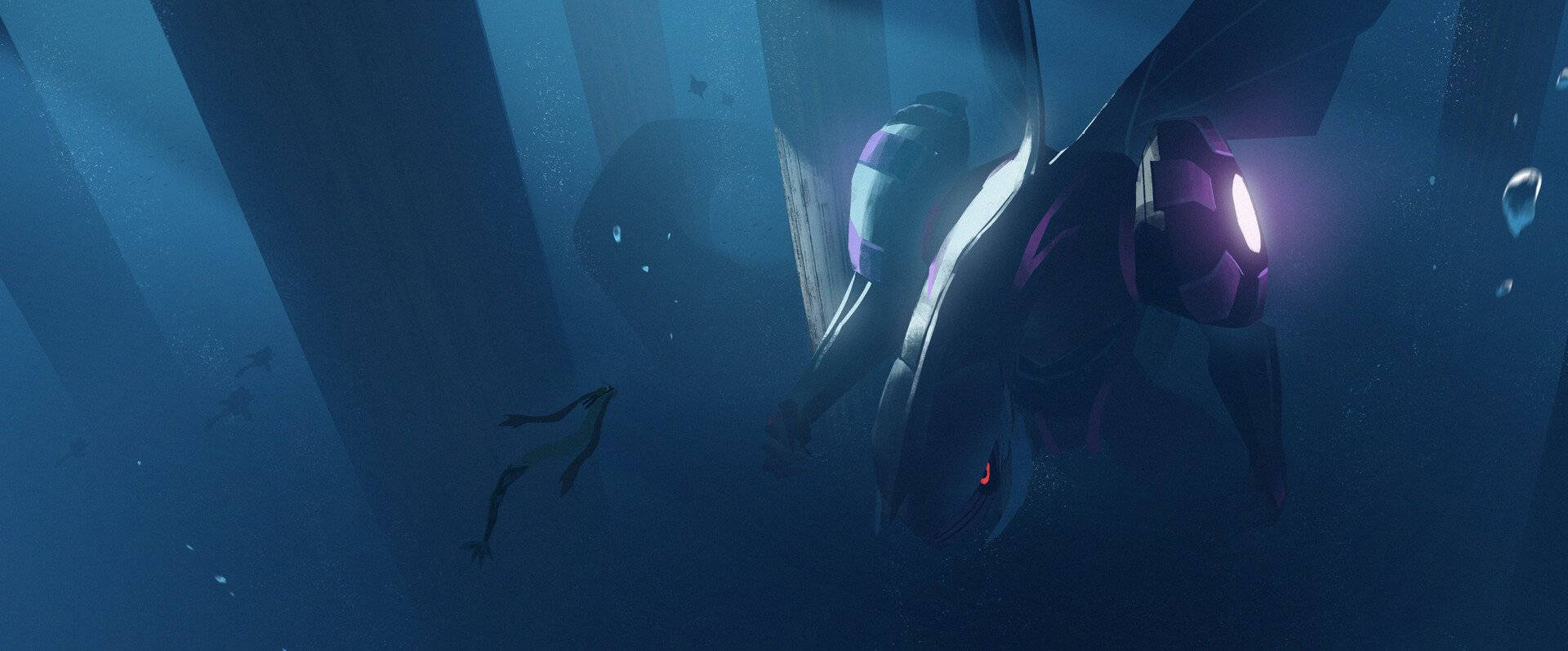 Palkia, 3D, sleek futuristic submarine, Full HD Desktop Wallpaper