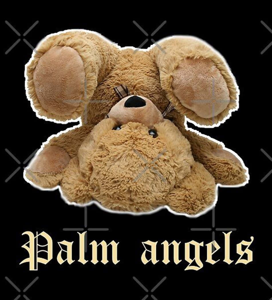 Palm Angels, brown teddy bear, oversized ears, SD Phone Wallpaper