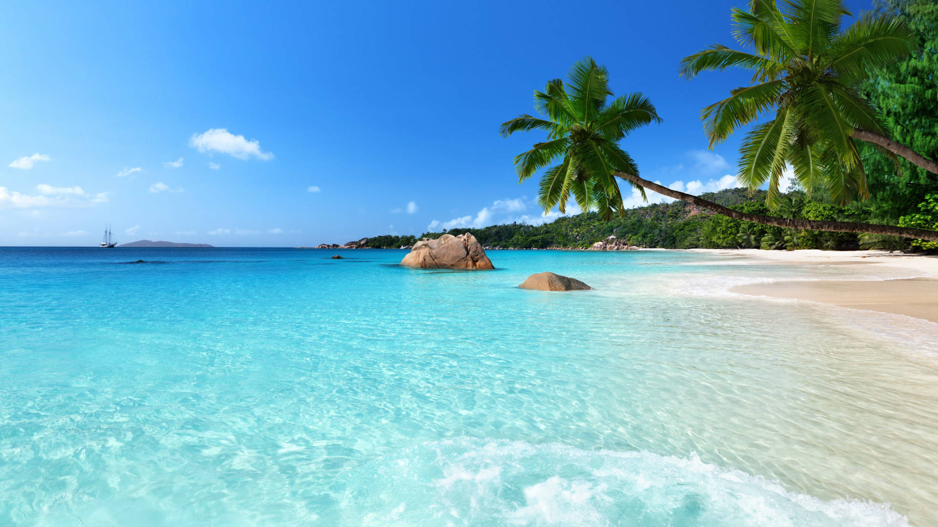 1920x1080, HD, summer blue island, Full HD Desktop Wallpaper