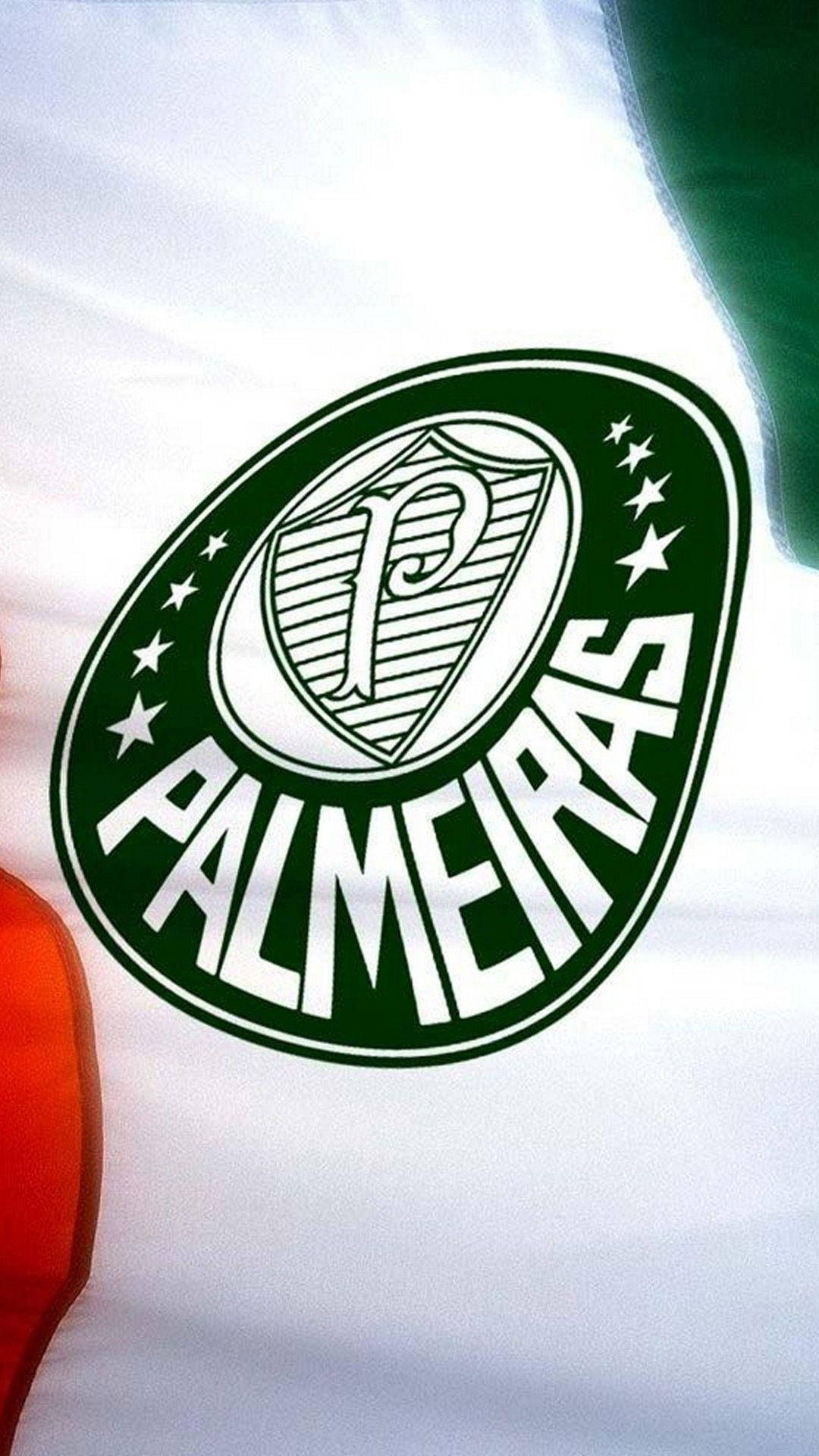 Palmeiras, green and white, waving flag, Full HD Phone Wallpaper