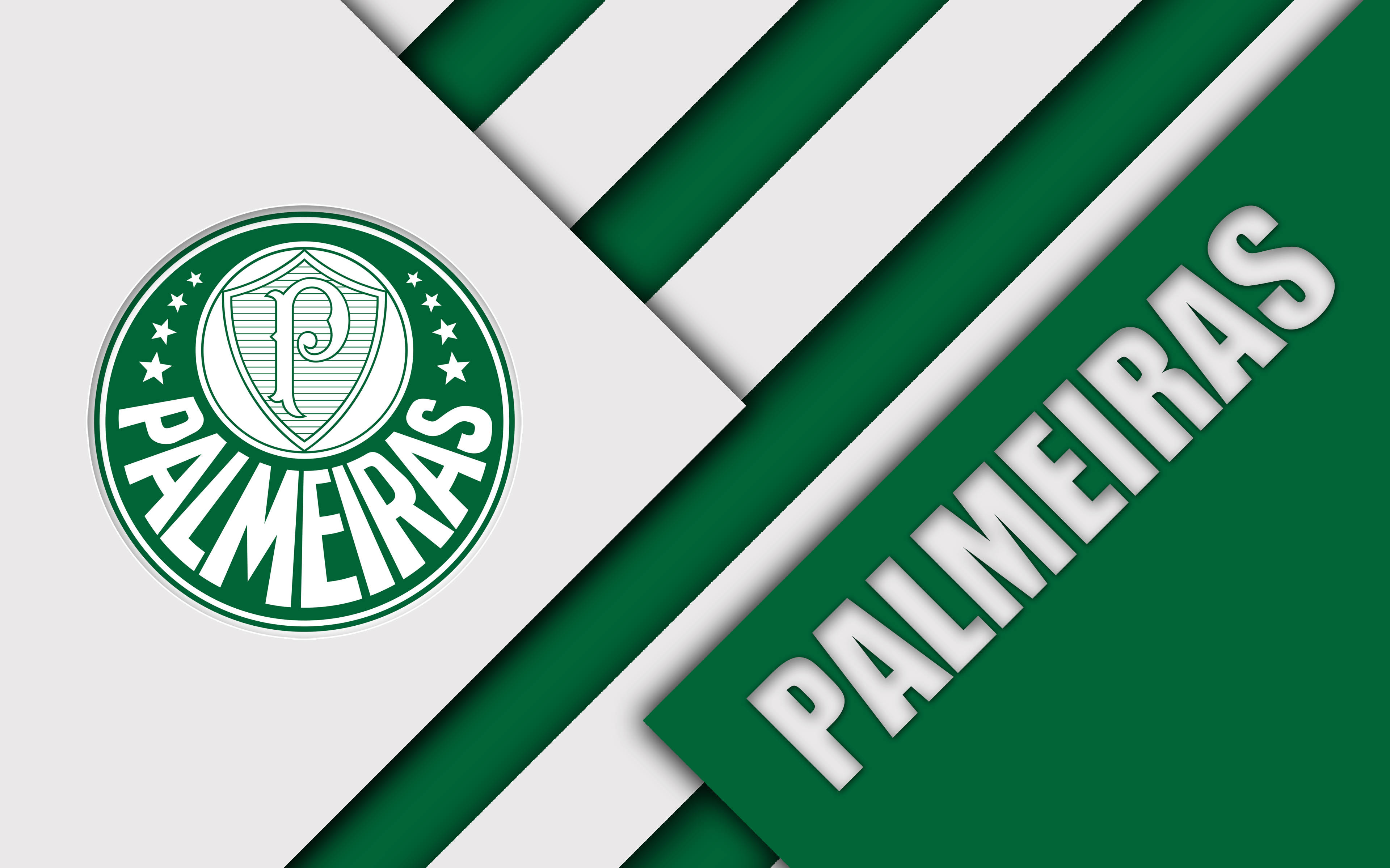 Palmeiras, diagonal lines, green, 4K Desktop Wallpaper