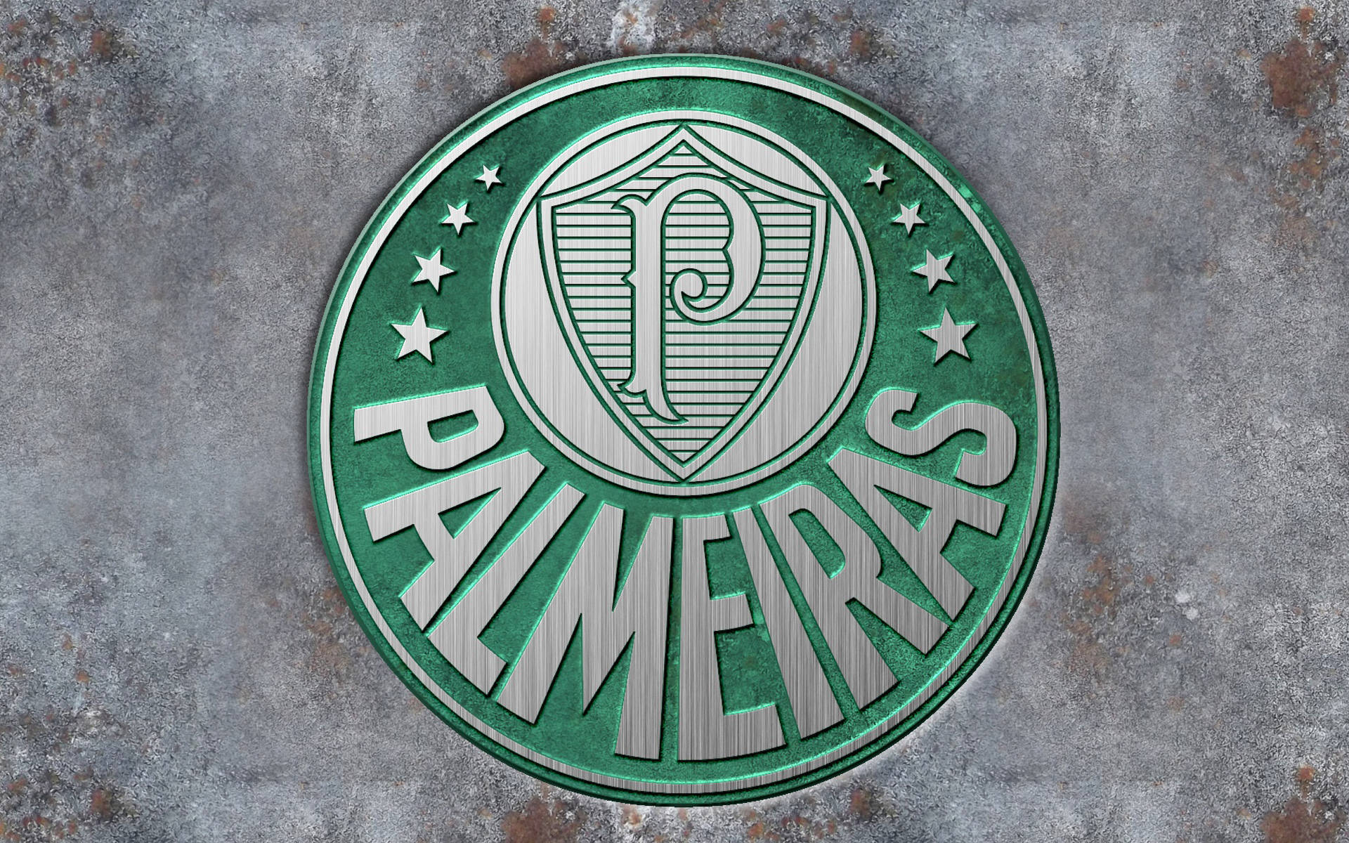 Palmeiras, metallic green, silver, Full HD Desktop Wallpaper