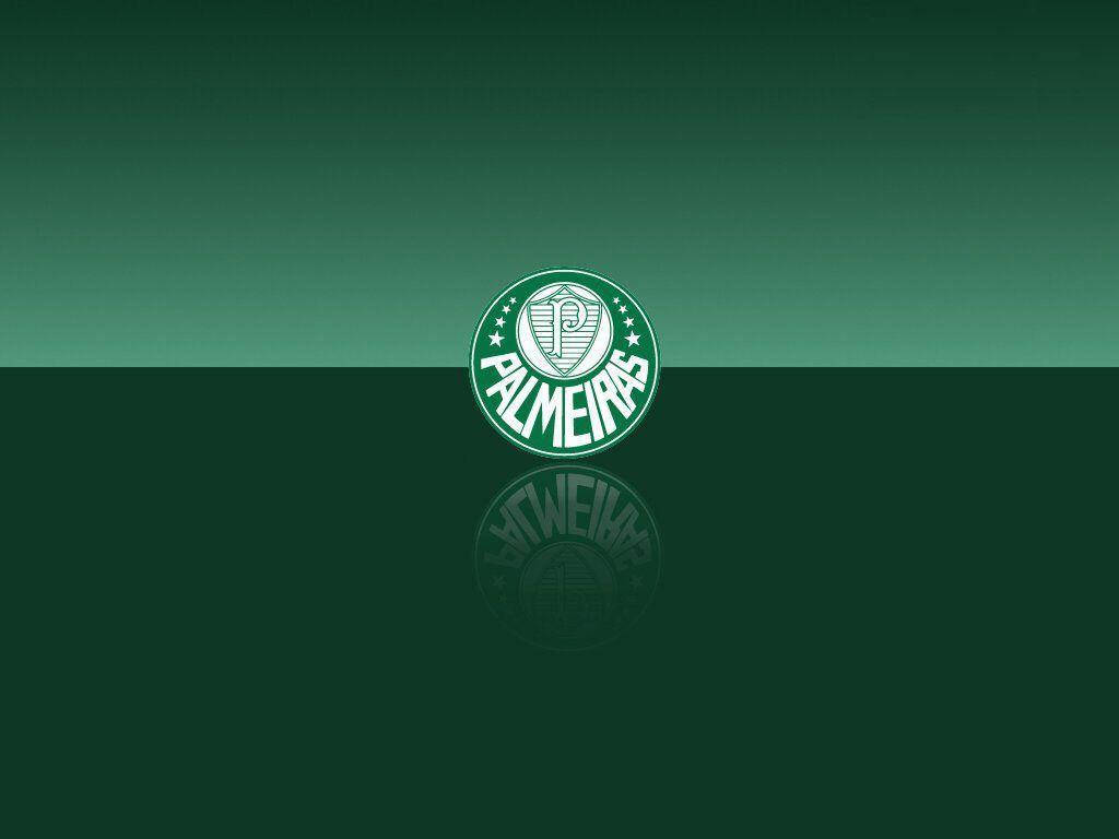 Palmeiras logo, green gradient, centered, SD Desktop Wallpaper
