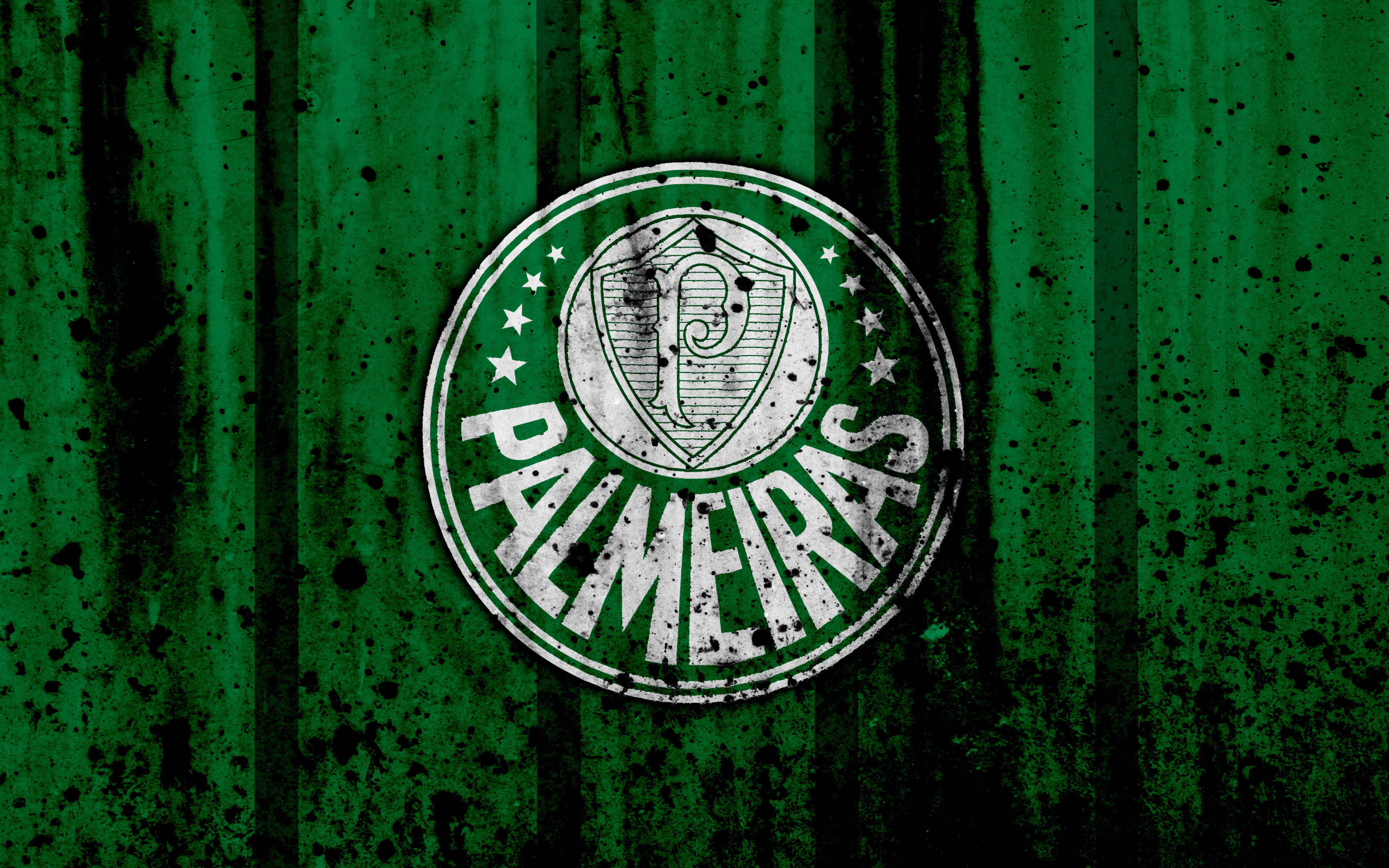 Palmeiras, green and white, shield, 4K Desktop Wallpaper