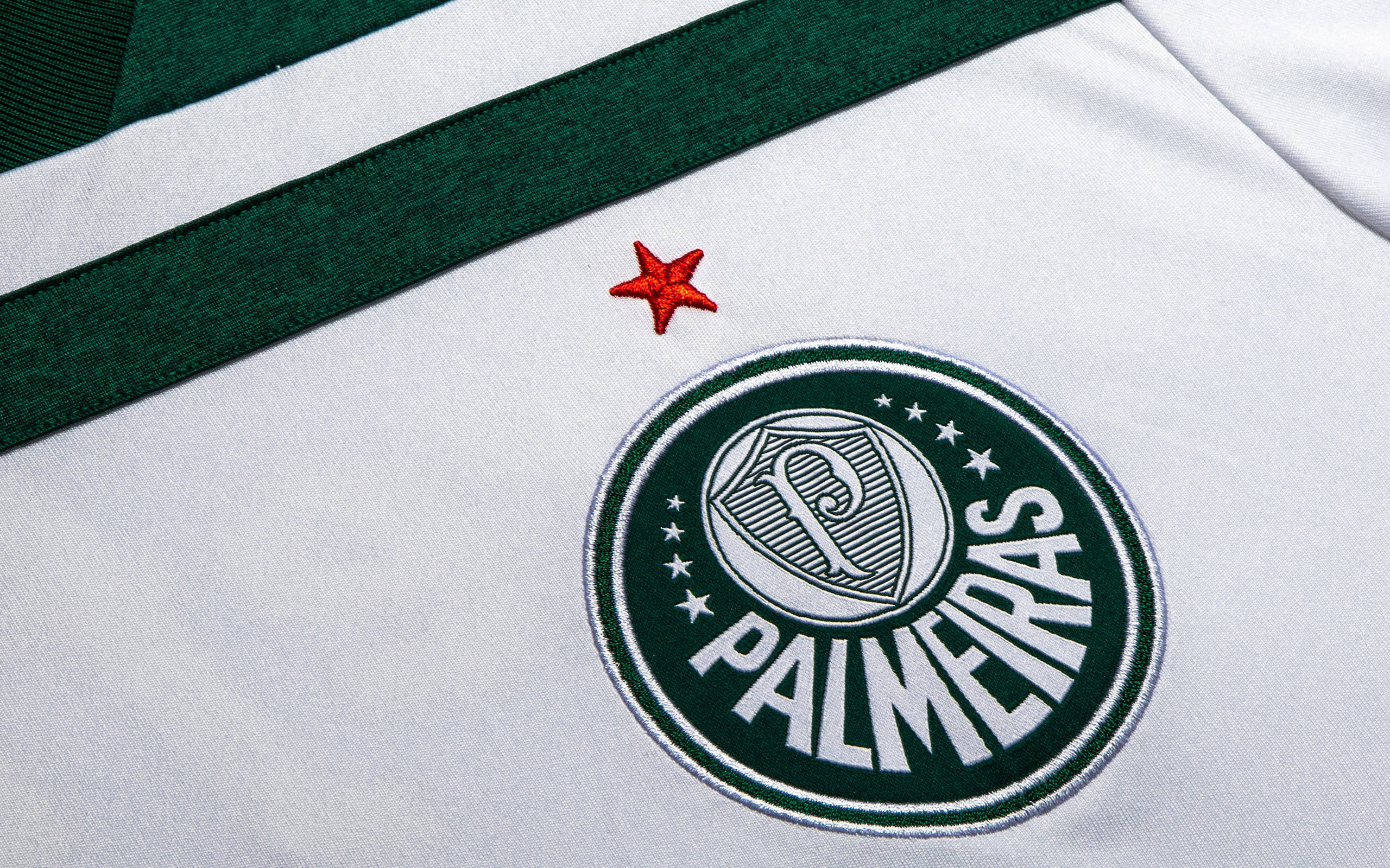 Palmeiras, white soccer jersey, green stripes, 2K Desktop Wallpaper