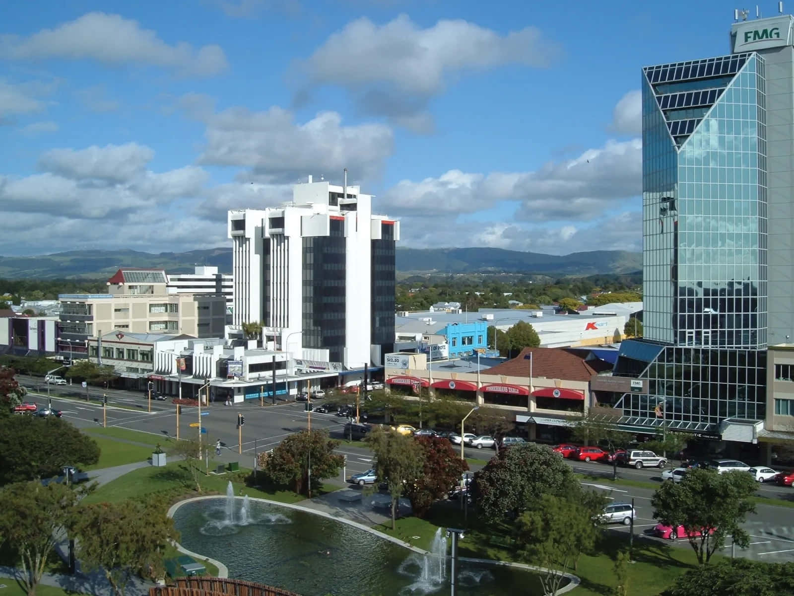 Palmerston North, cityscape, modern glass skyscrapers, HD Desktop Wallpaper
