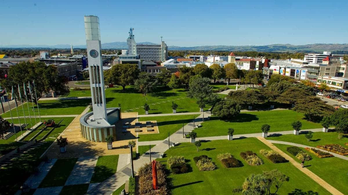 Palmerston North, cityscape, clock tower, SD Desktop Wallpaper