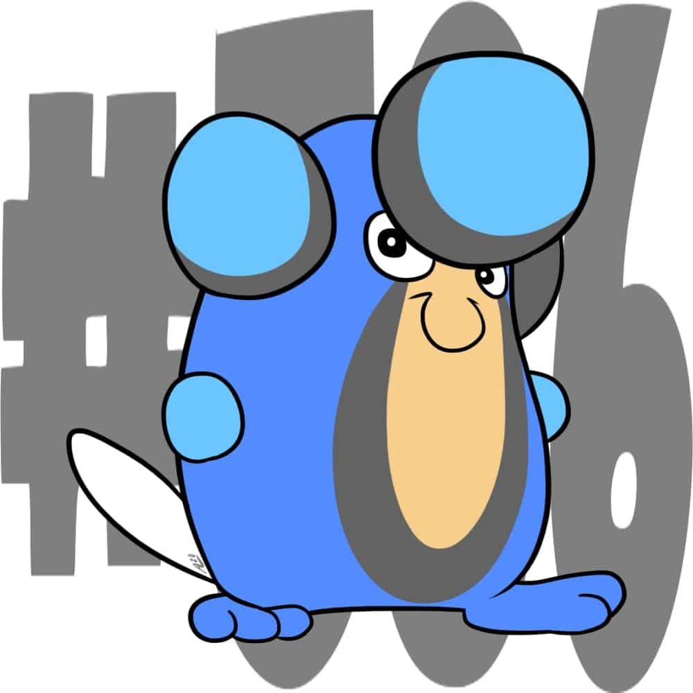 Palpitoad, blue, large round ears, SD Desktop Wallpaper