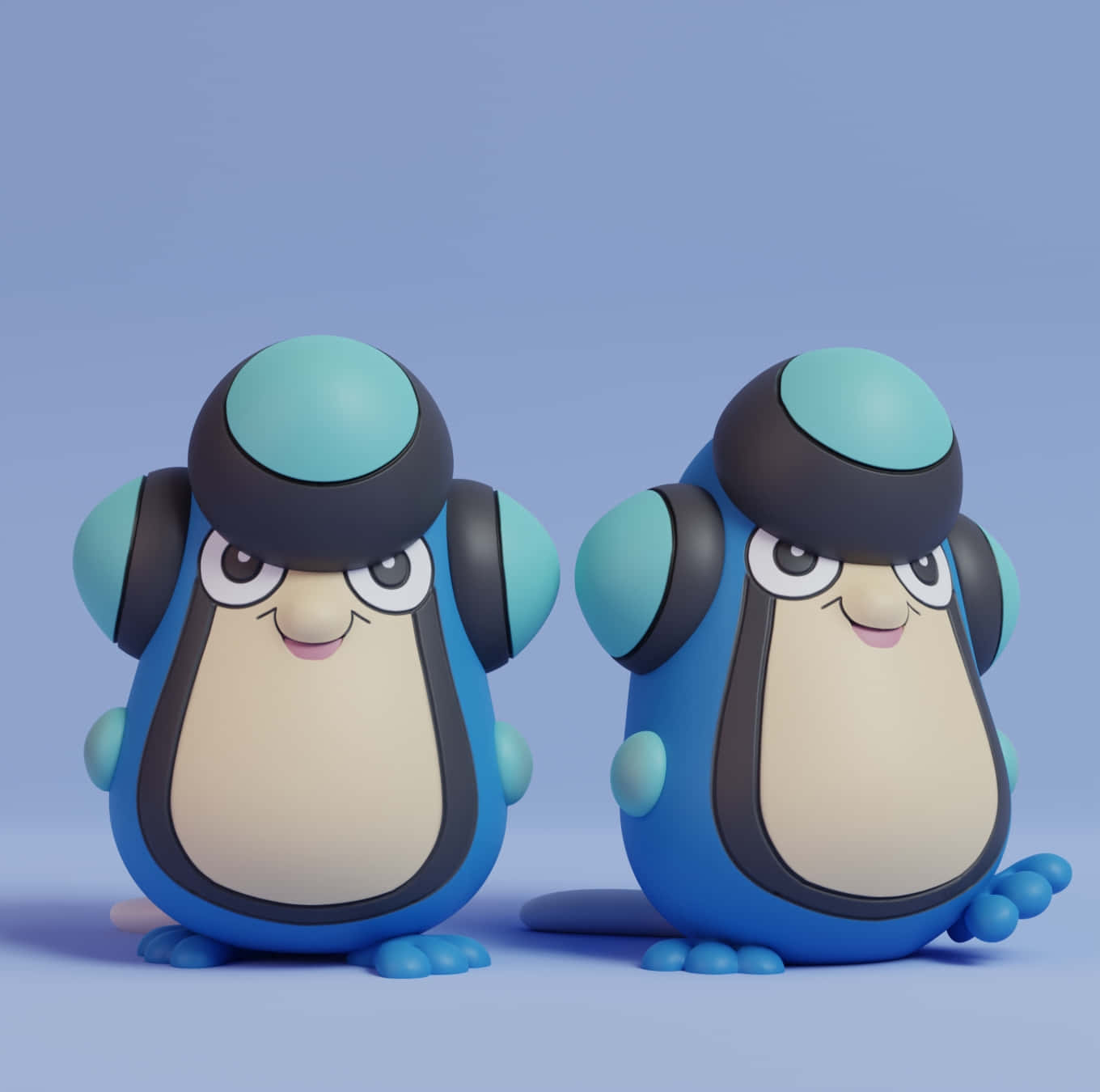 Palpitoad, blue, Penguin-like, HD Desktop Wallpaper