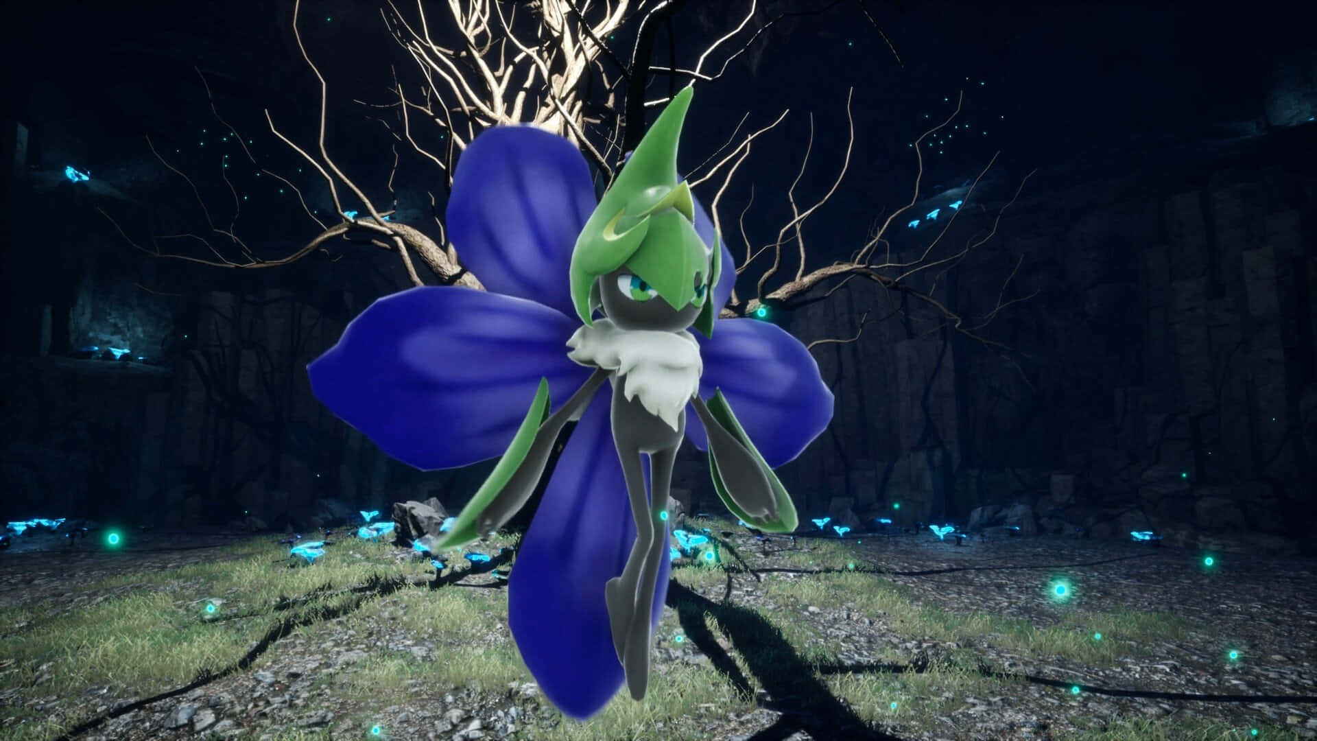 Palworld, floral creature, night scene, Full HD Desktop Wallpaper
