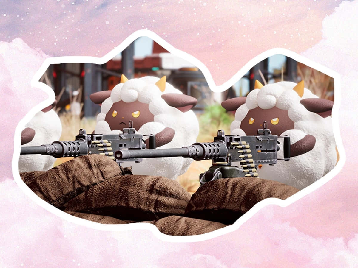 Palworld, sheep, yellow eyes, SD Desktop Wallpaper