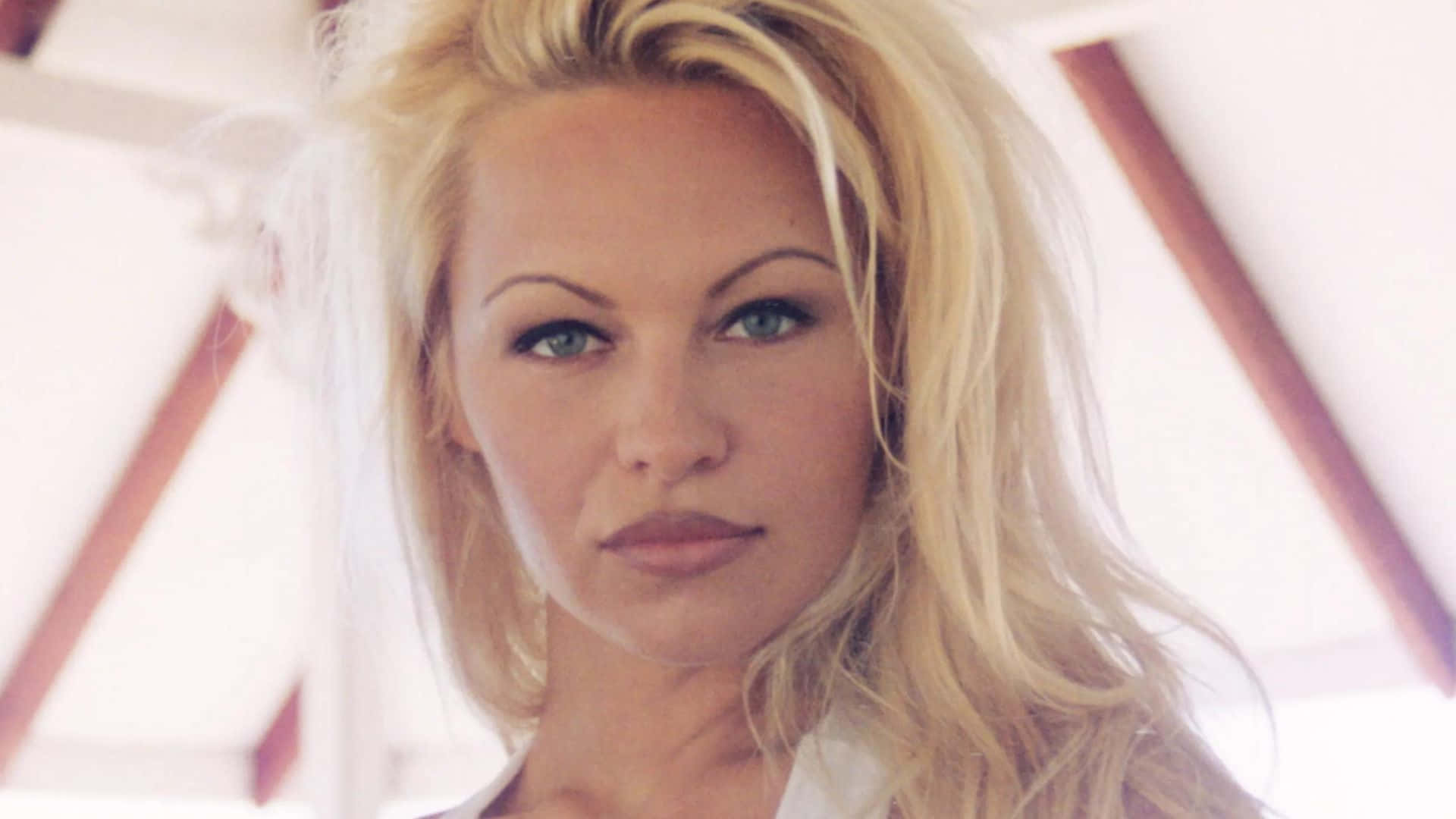 Pamela Anderson, blonde woman, striking blue eyes, Full HD Desktop Wallpaper
