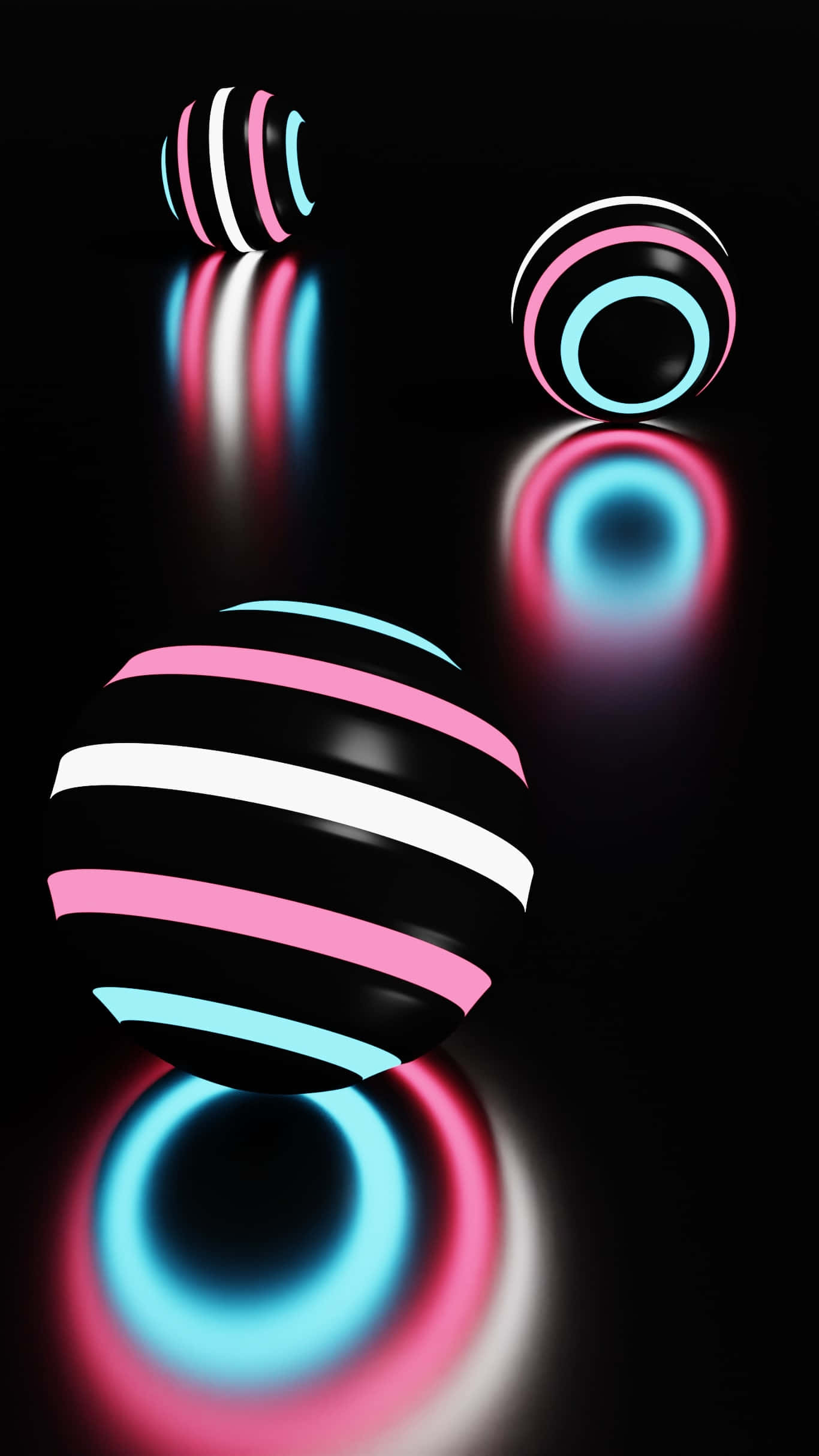 pan flag, black background, glowing spheres, Full HD Phone Wallpaper