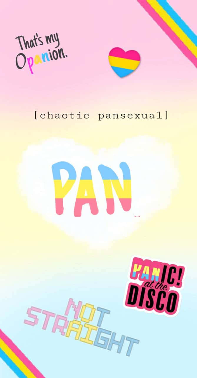 Pan Flag, pastel gradient, bold colorful text, HD Phone Wallpaper