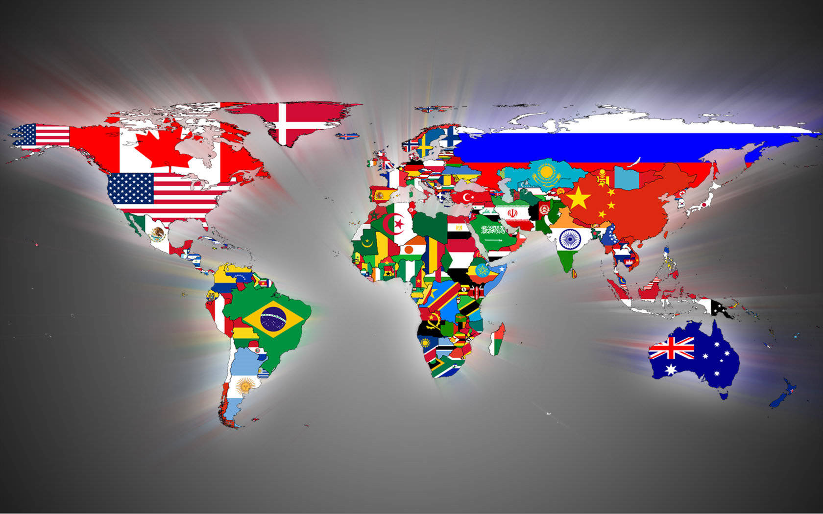 world map, national flags, vibrant, HD Desktop Wallpaper