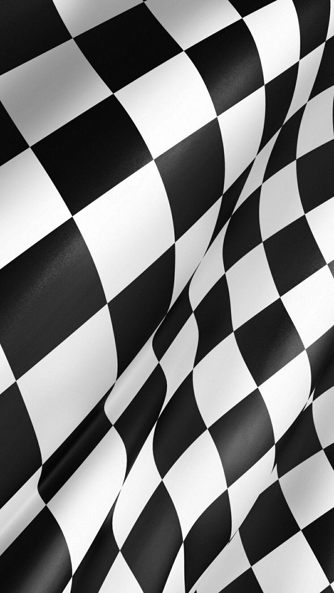 checkered flag, black and white, fabric, Full HD Phone Wallpaper