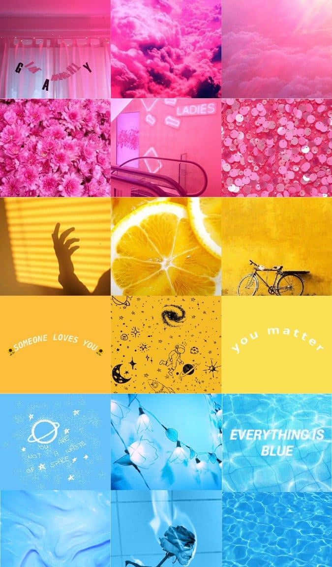 Pan Flag, pink, yellow, SD Phone Wallpaper