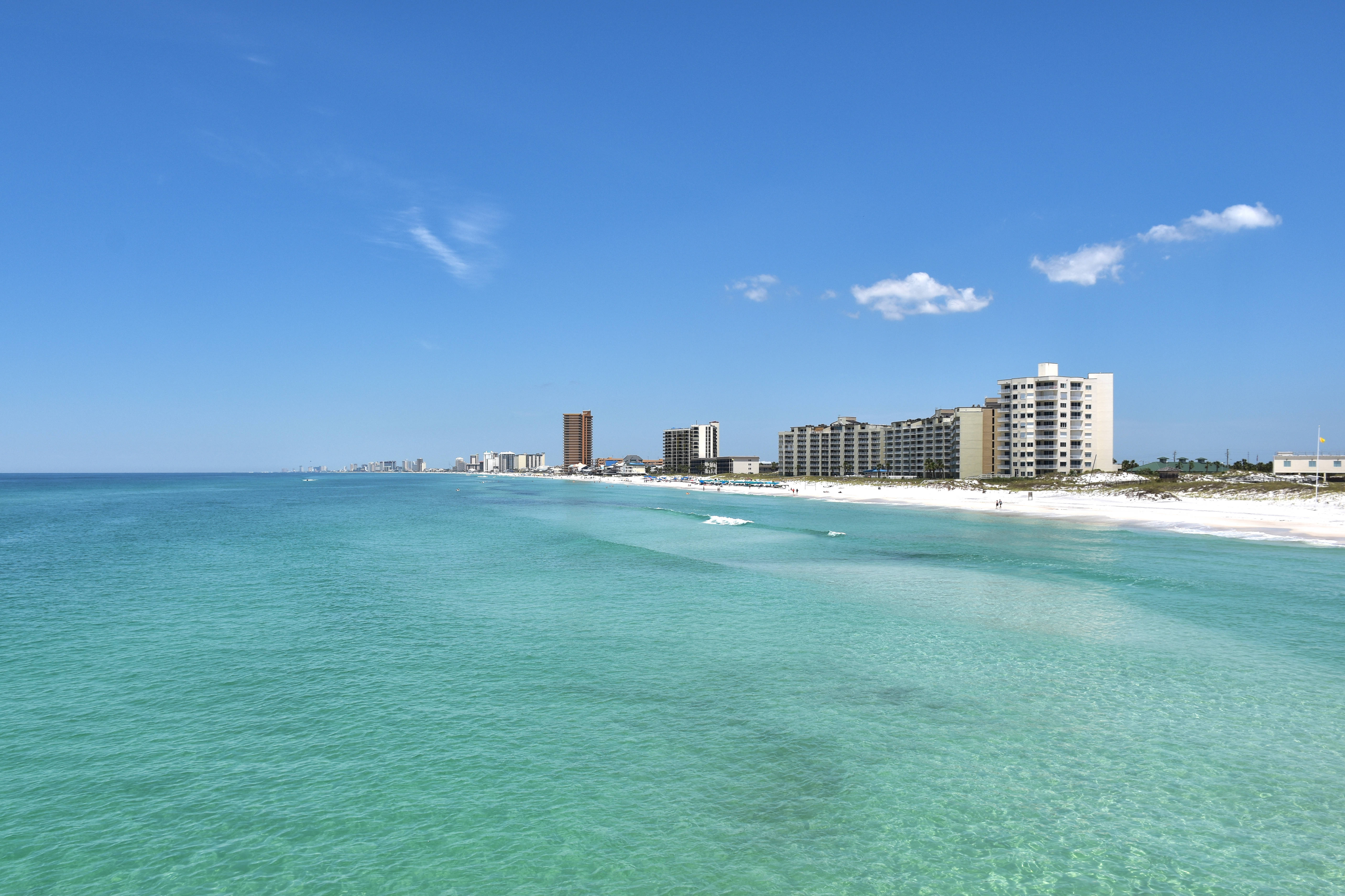 Panama Beach, turquoise waters, white sandy beach, 5K Desktop Wallpaper