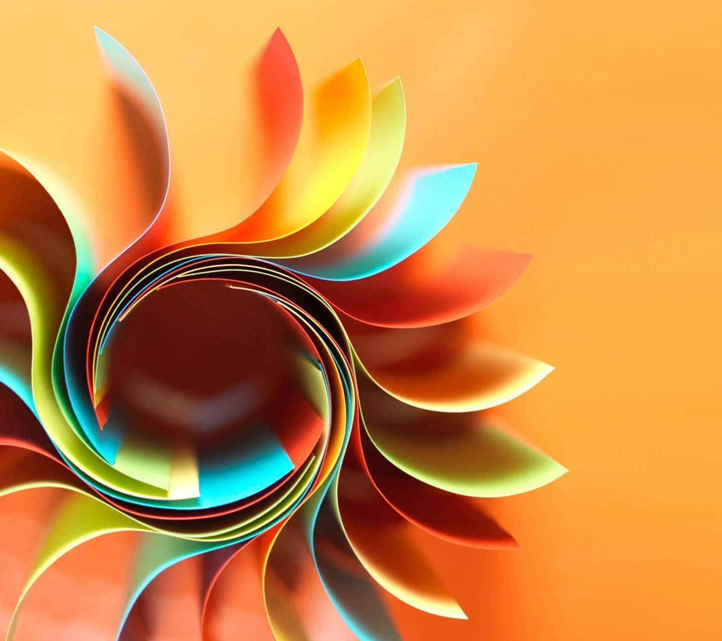 Panasonic, yellow flower, vibrant swirling ribbons, HD Desktop Wallpaper