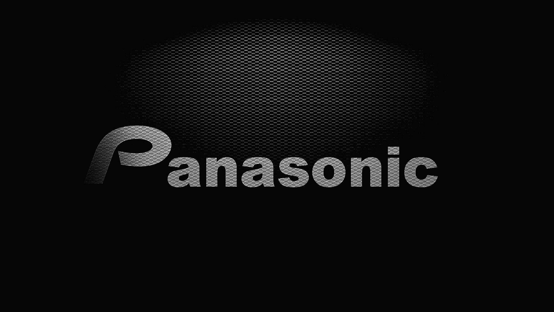 Panasonic, metallic silver, textured background, Full HD Desktop Wallpaper
