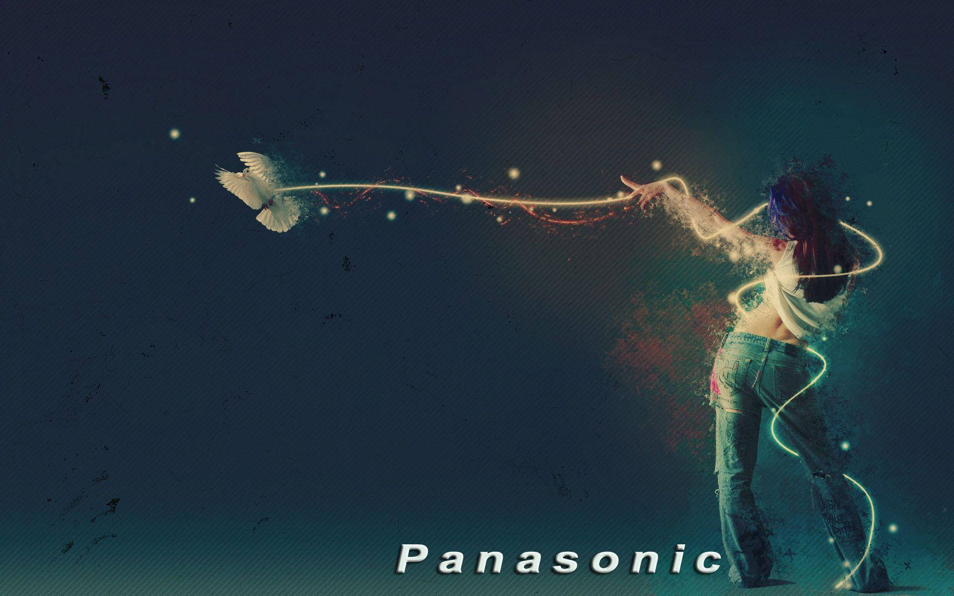 Panasonic, white dove, purple hair, Full HD Desktop Wallpaper