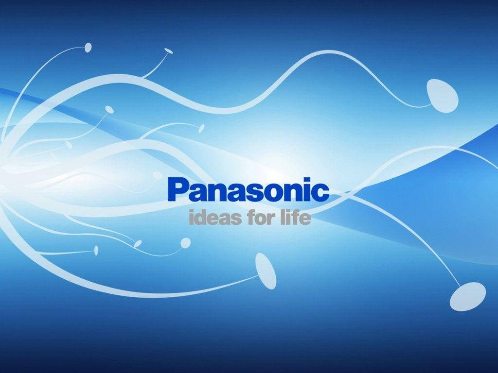 Panasonic, blue gradient, white abstract lines, SD Desktop Wallpaper