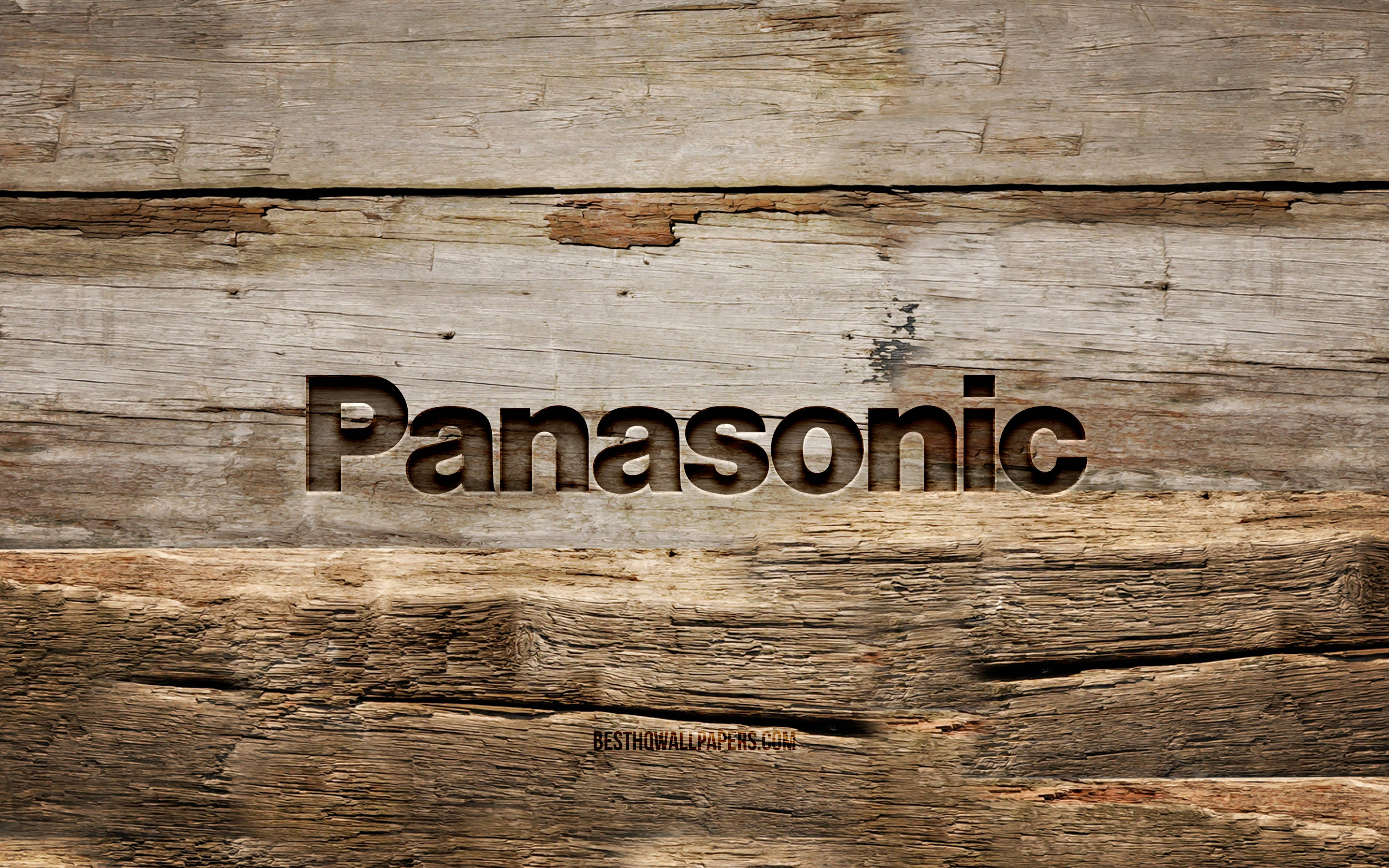 Panasonic, wooden planks, weathered, 4K Desktop Wallpaper
