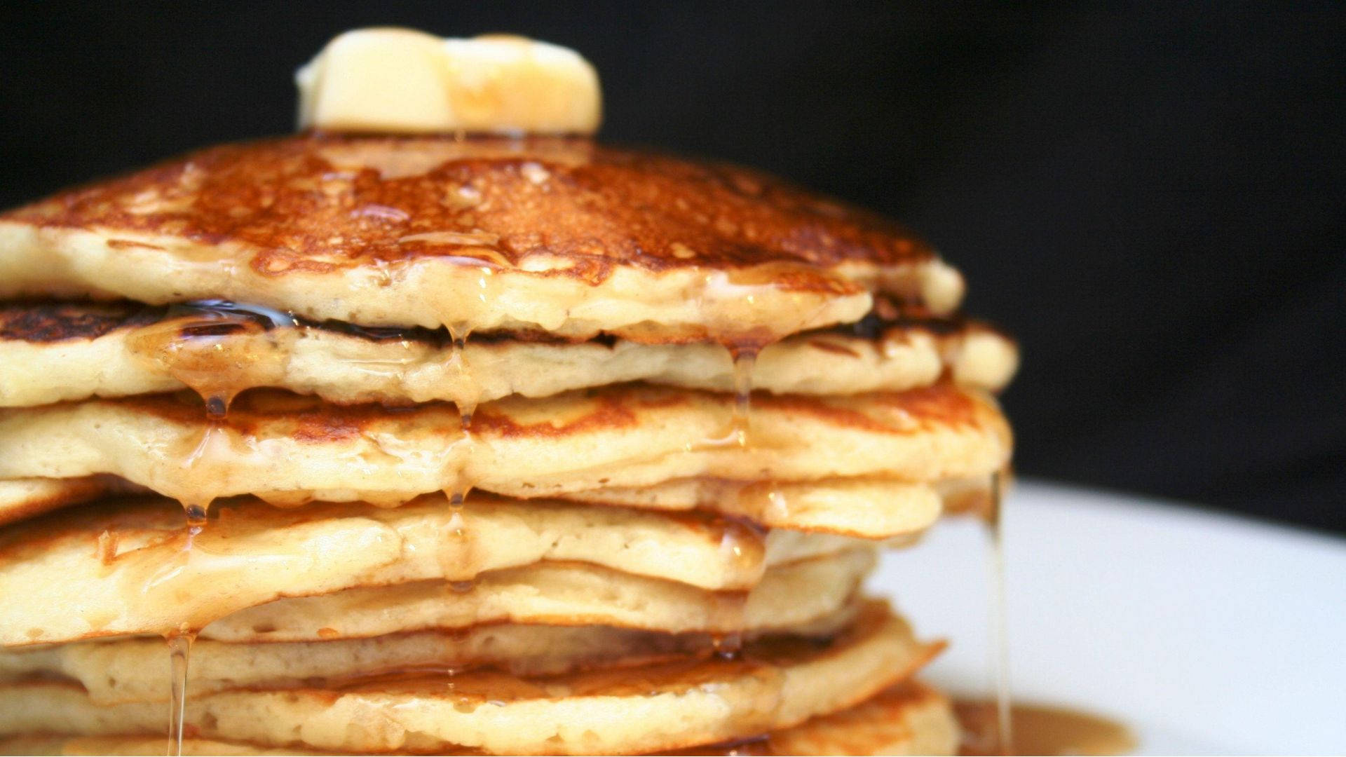 Pancakes, honey, butter, Full HD Desktop Wallpaper