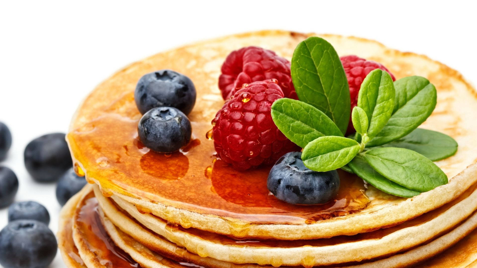 Pancakes, golden pancakes, syrup, Full HD Desktop Wallpaper