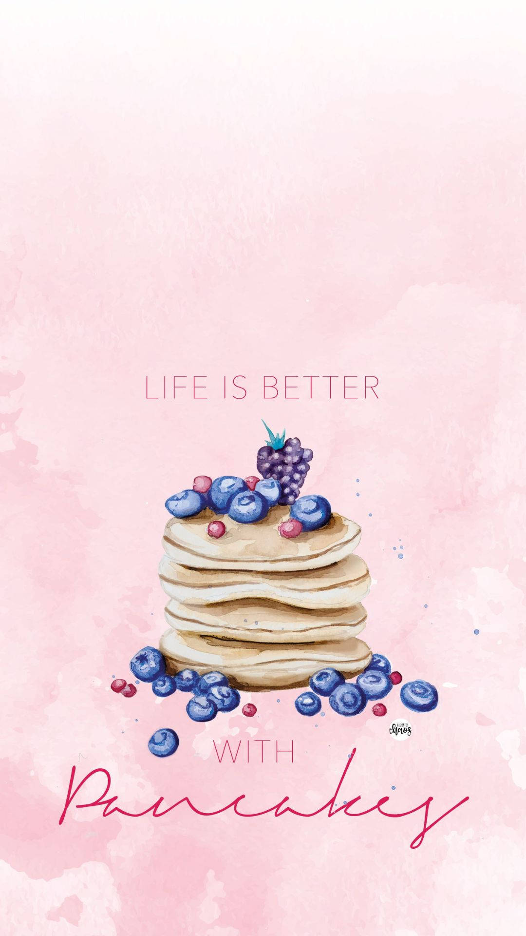 Pancakes, golden pancakes, blueberries, Full HD Phone Wallpaper