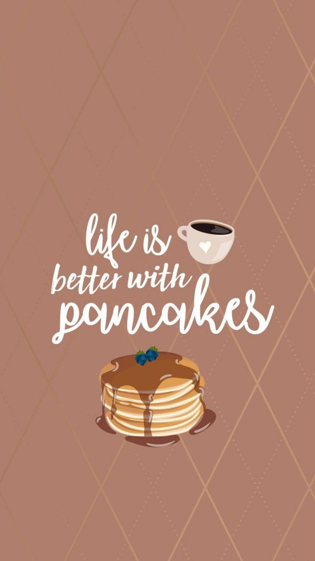 golden pancakes, syrup, blueberries, Full HD Phone Wallpaper