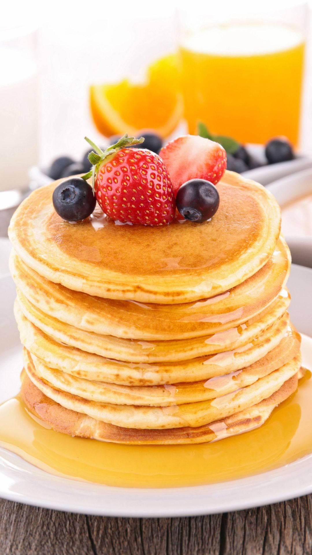 Pancakes, golden pancakes, syrup, Full HD Phone Wallpaper