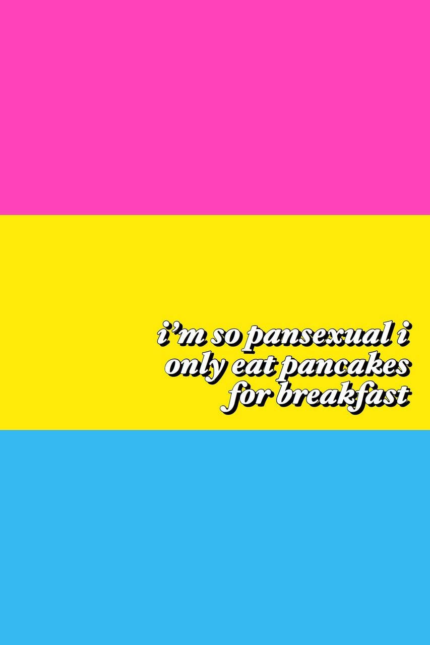 pansexual pancakes, pink, yellow, HD Phone Wallpaper