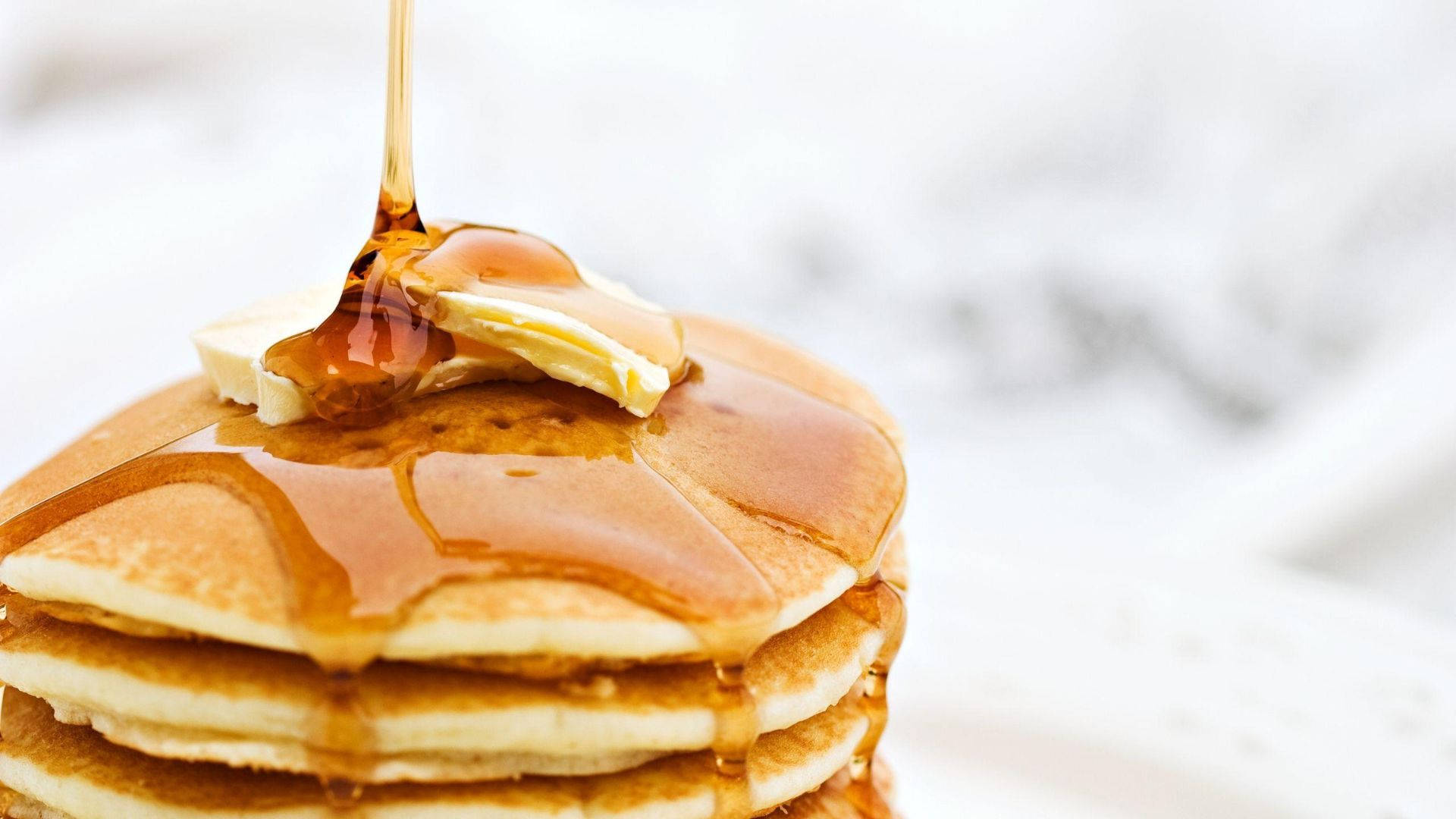 honey, pancakes, golden syrup, Full HD Desktop Wallpaper