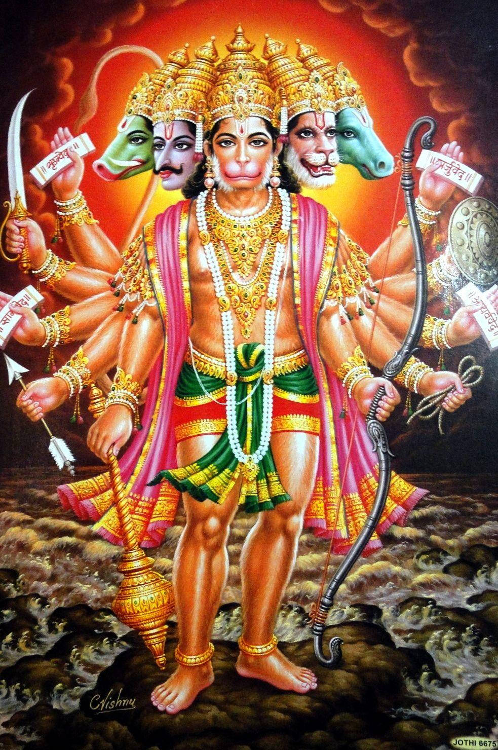 Panchmukhi Hanuman, sea rock, turbulent waters, HD Phone Wallpaper